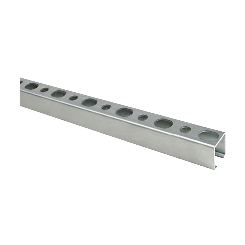 Perfil 28x30 mm en acero galvanizado para estructuras y sistemas de fijación versátiles