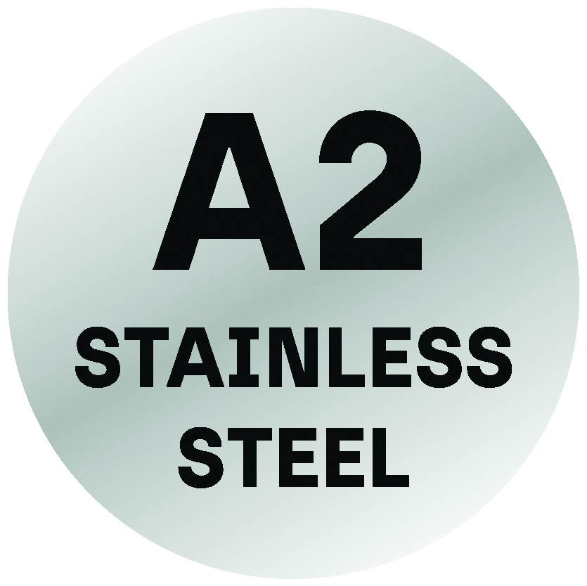 Etiqueta de acero inoxidable A2 resistente para uso industrial y exterior