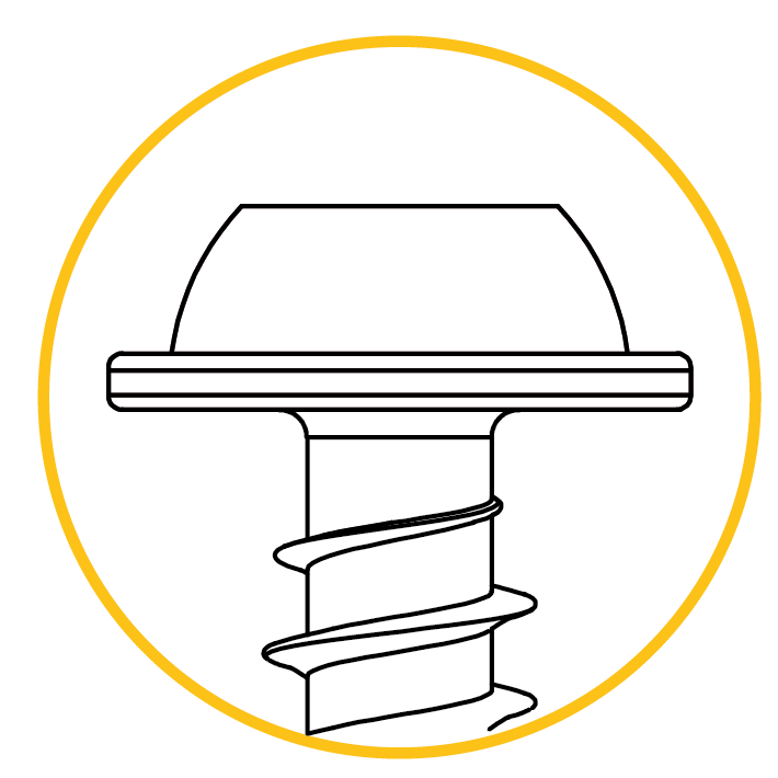 Pan head flange