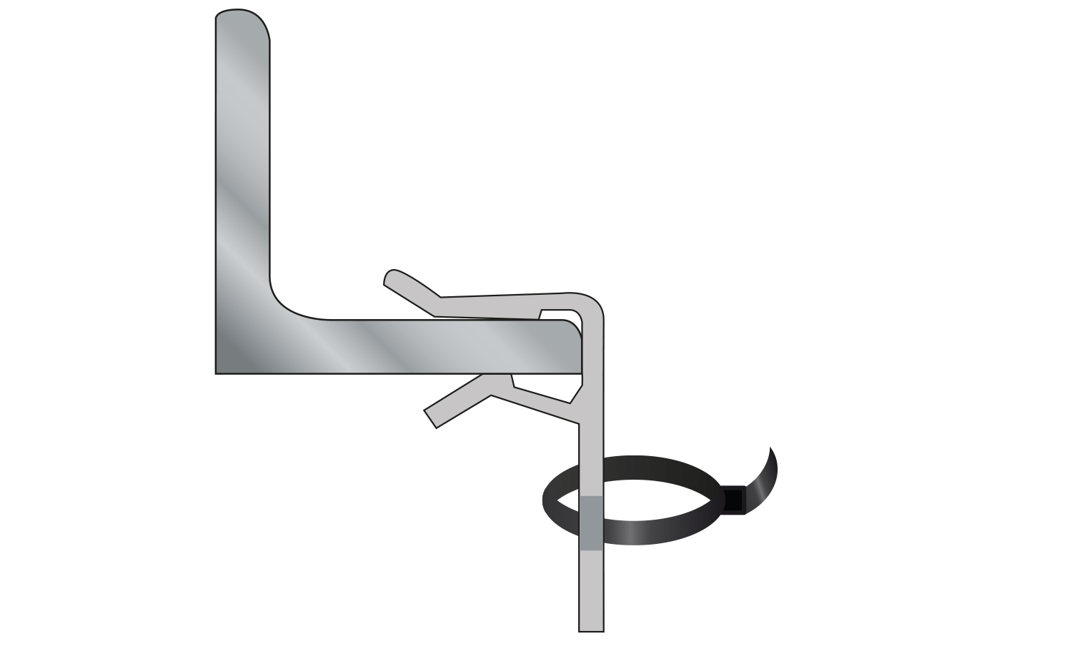 Abrazadera CAL para vigas con brida para cables – Instrucciones de montaje