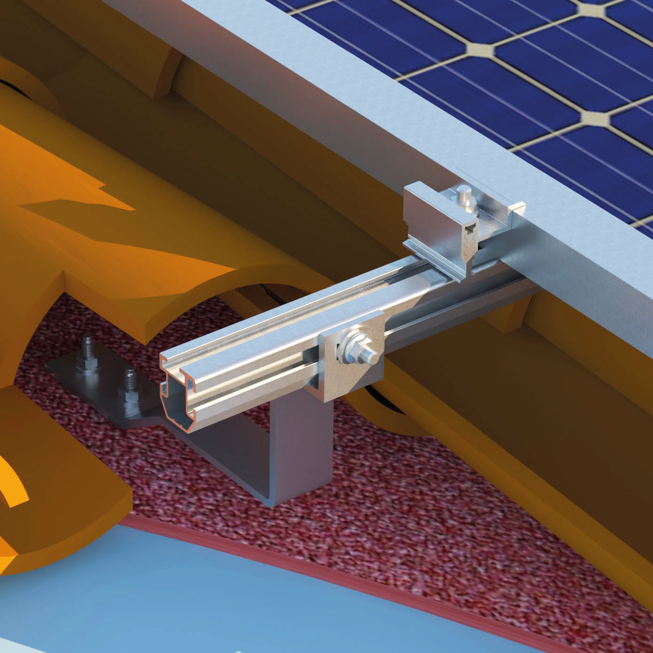 Aplicación del Salvateja Baja Coplanar para instalación fotovoltaica en cubiertas inclinadas