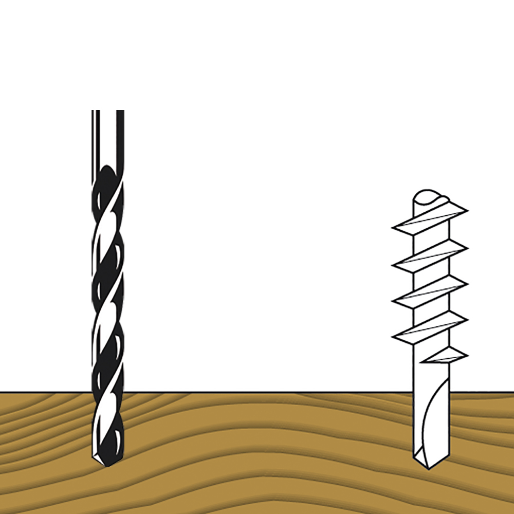 Comparativa entre broca y tornillo punta broca para madera MDF