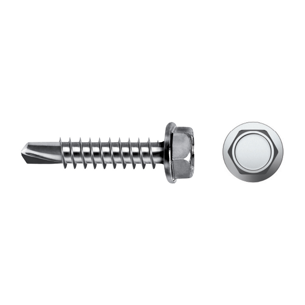 Tornillo punta broca DIN 7504K con cabeza hexagonal
