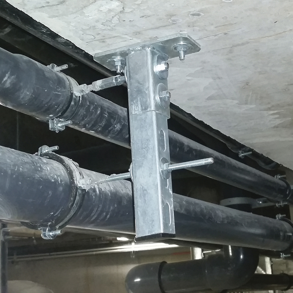 Aplicación de tuerca rápida TSS en instalación de tuberías con perfil Strut