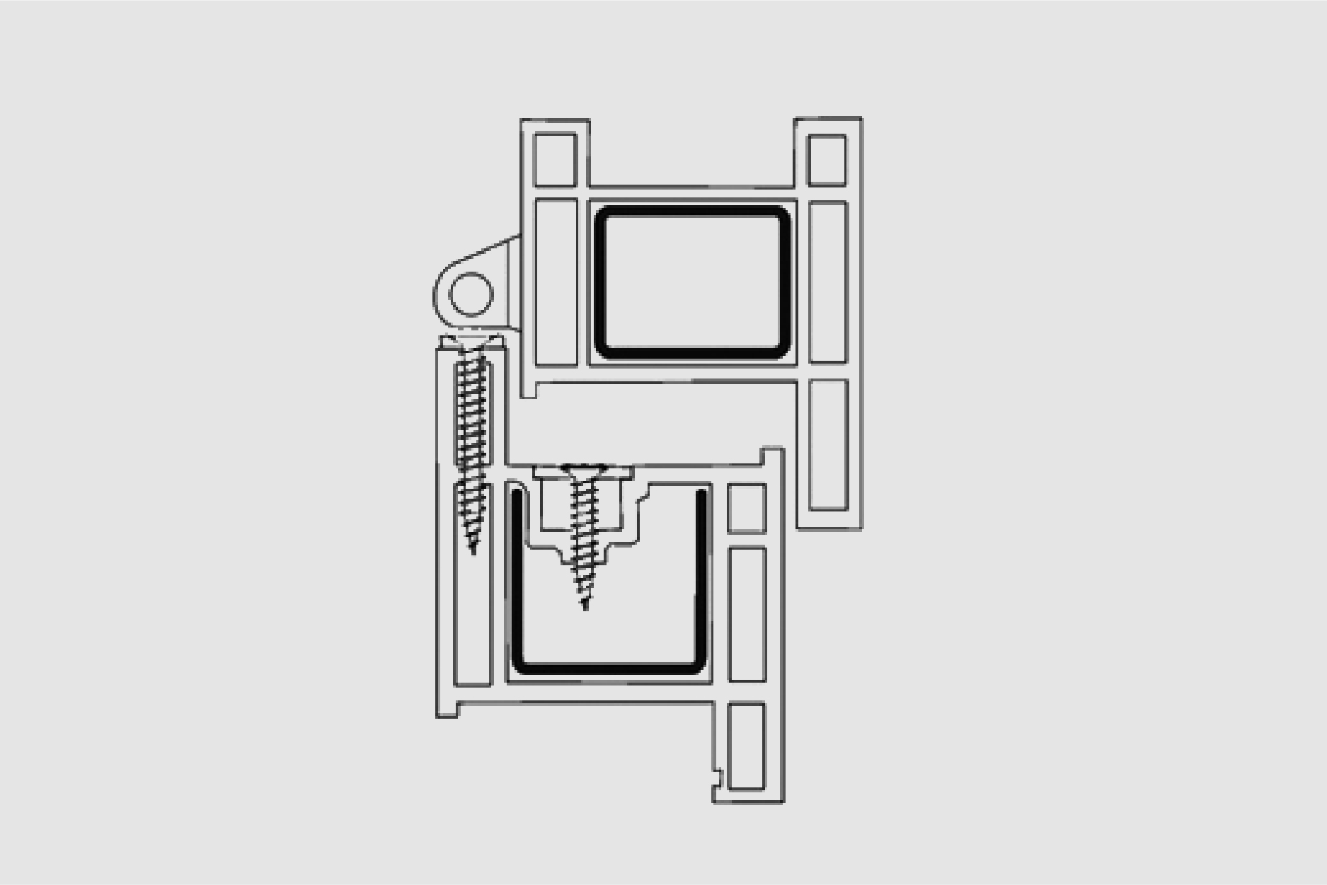 Aplicación del tornillo para PVC PVP en perfiles plásticos