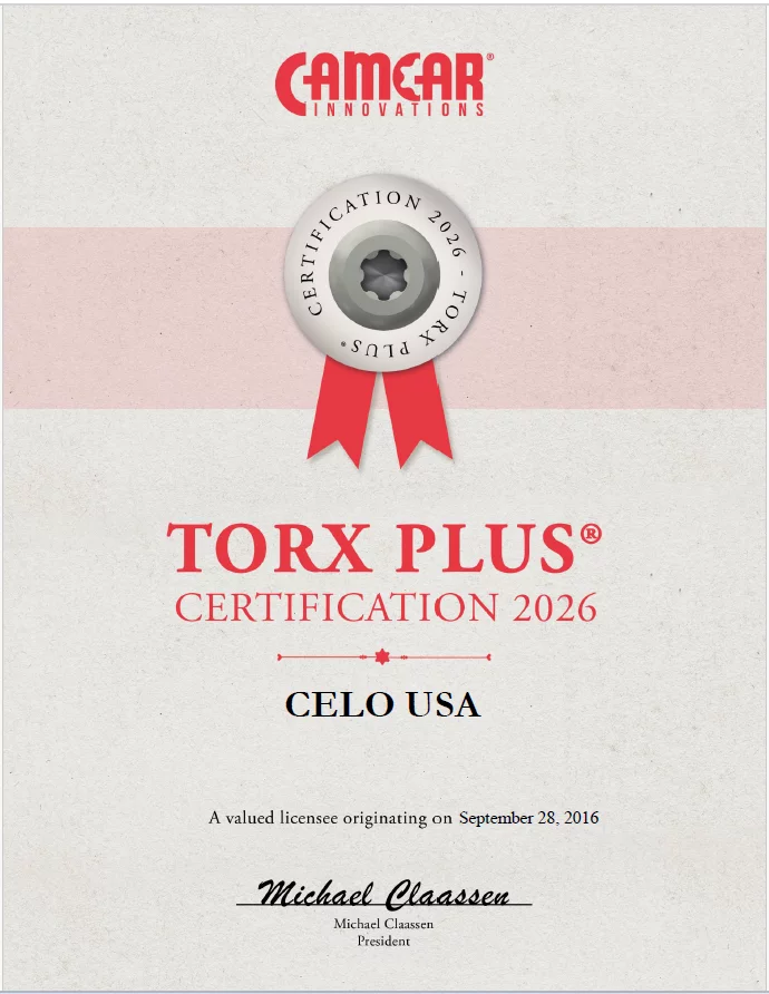 TORX PLUS® Zertifikat