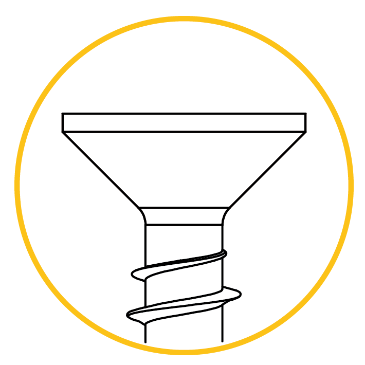 Countersunk head