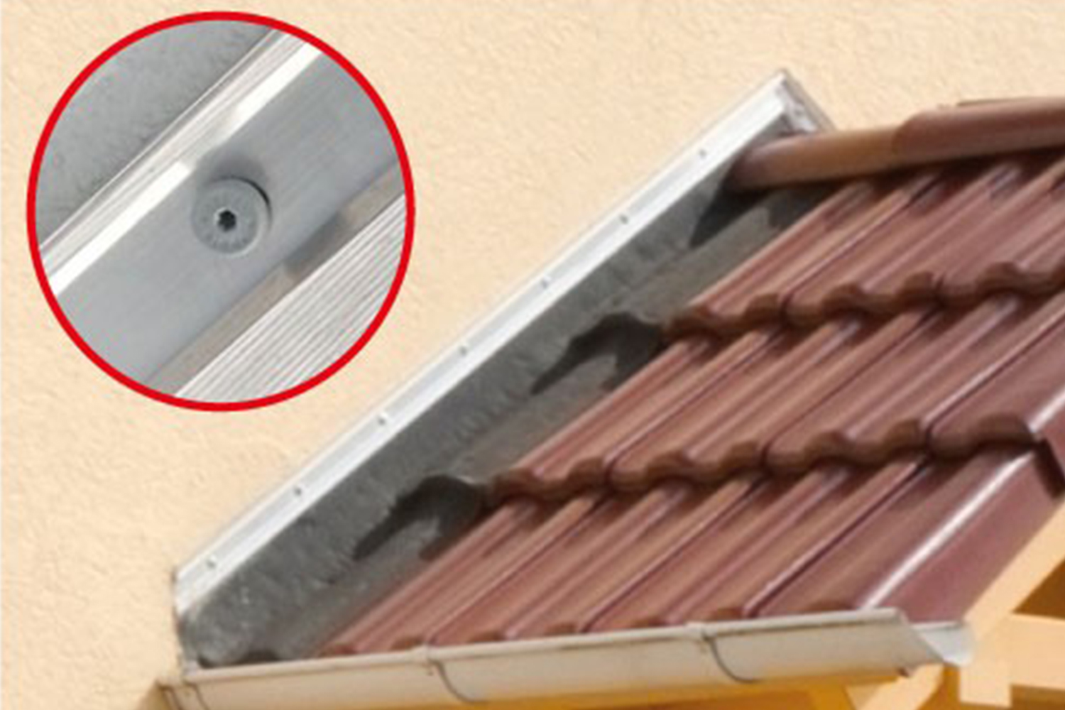 Imagen de aplicación del tornillo para placas aislantes IPS-H 55