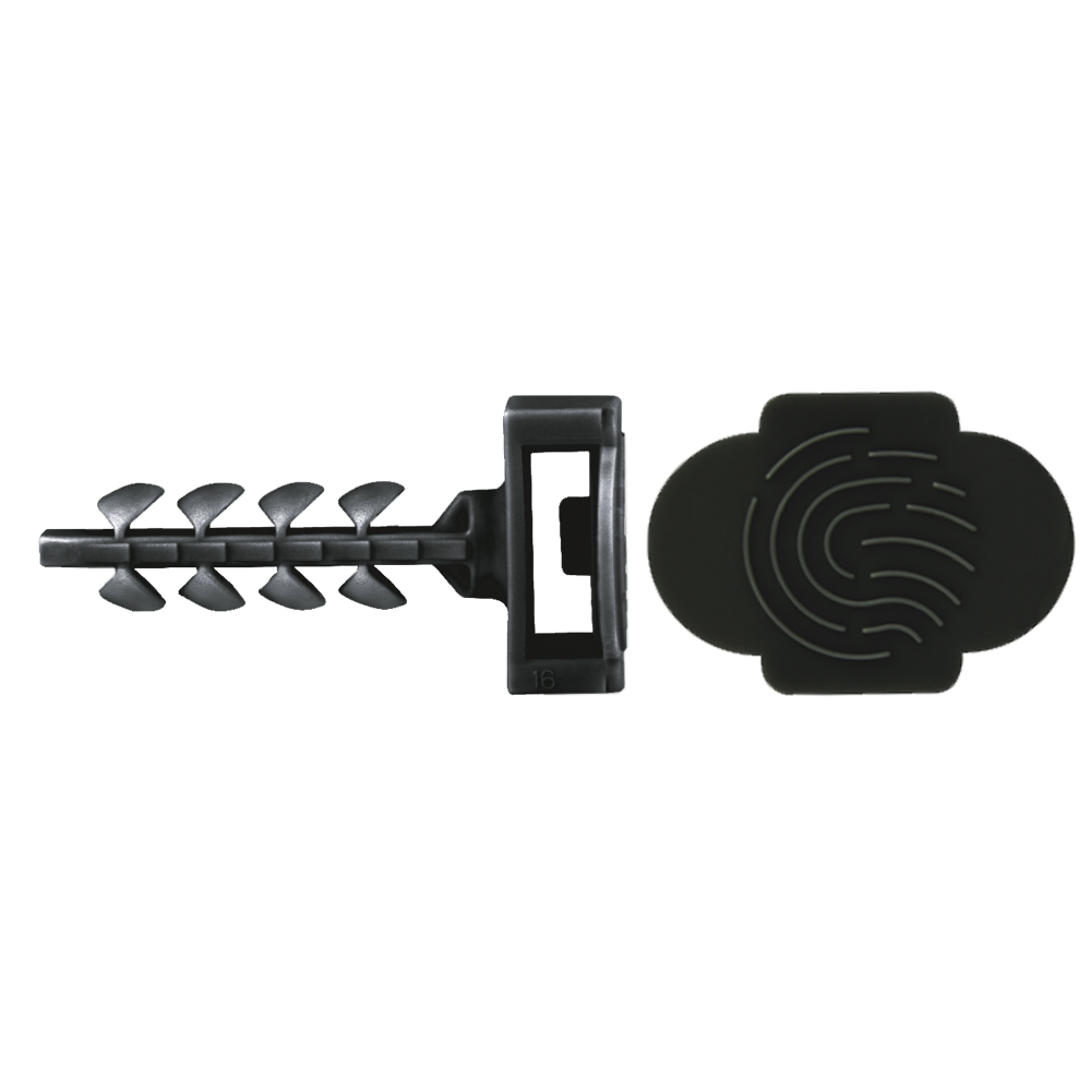 Taco brida rápido IFB/IFS color negro para fijación de tubos