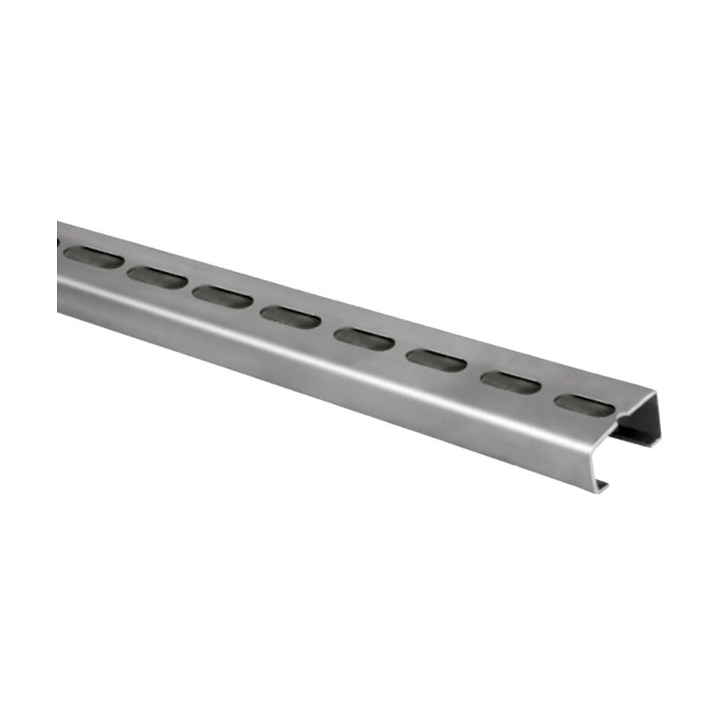 Perfil 40x20 mm en acero para fijaciones versátiles en instalaciones industriales y técnicas