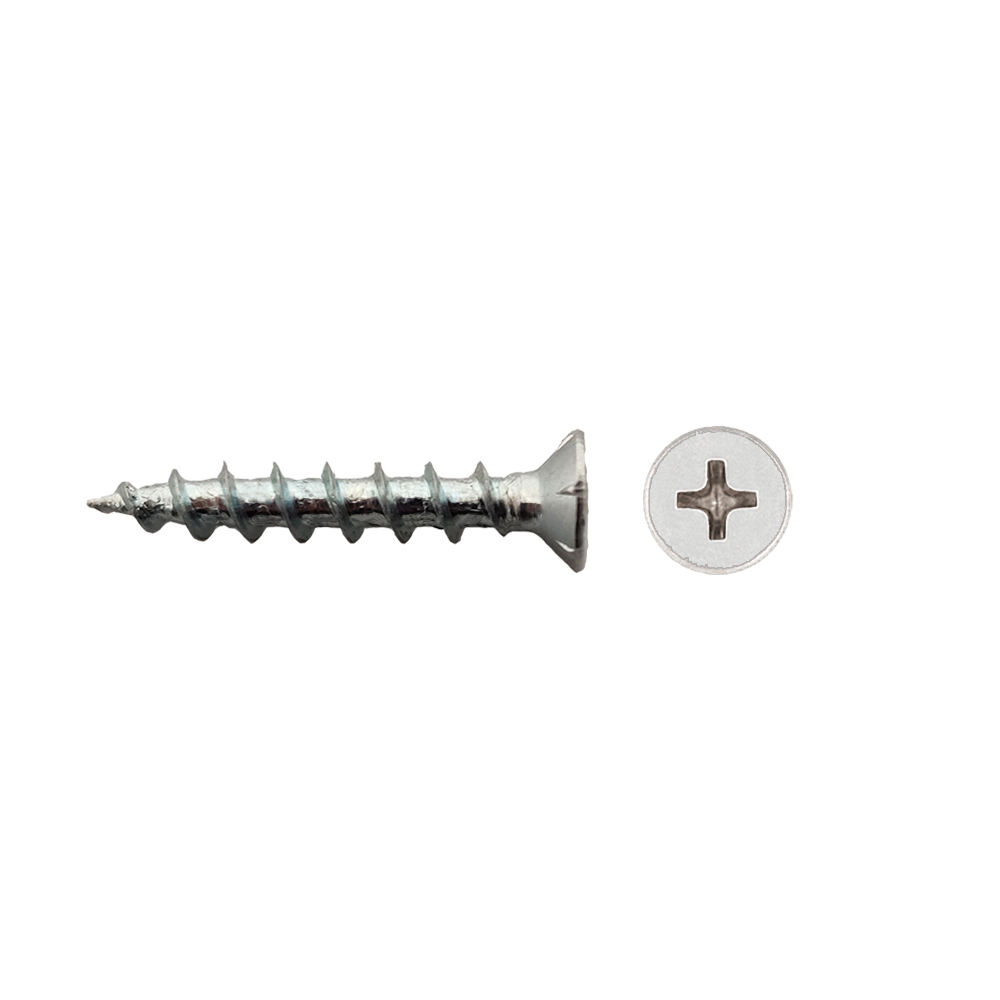 Tornillo para PVC PVP con cabeza avellanada y accionamiento en cruz