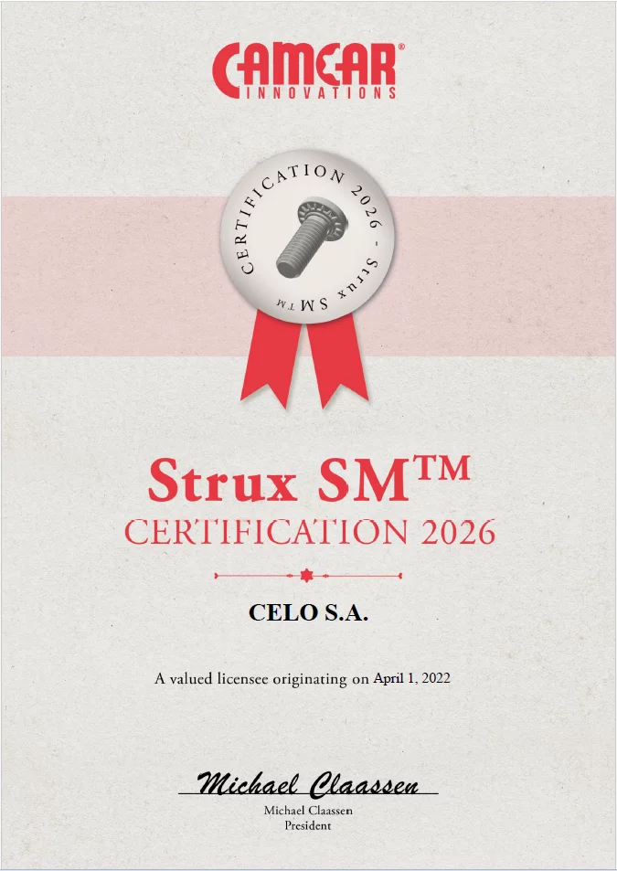 STRUX SM™ Zertifikat