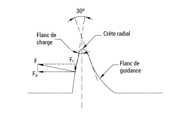La conception optimisée de leur filetage asymétrique 