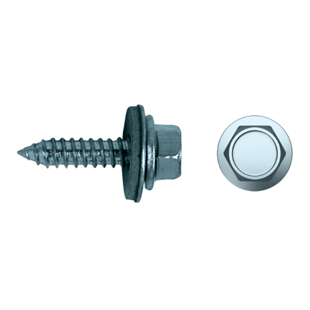 Tornillo hexagonal con arandela EPDM para cubiertas