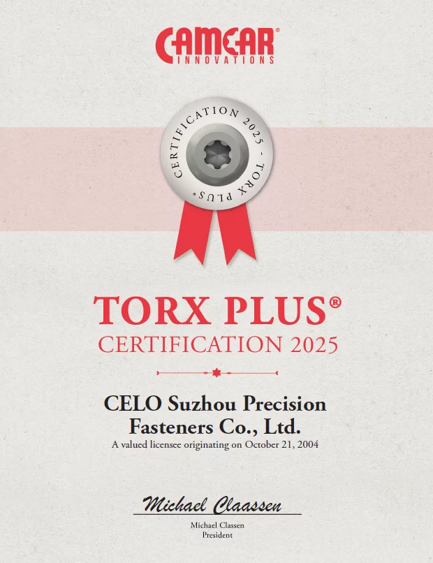 TORX PLUS® Zertifikat